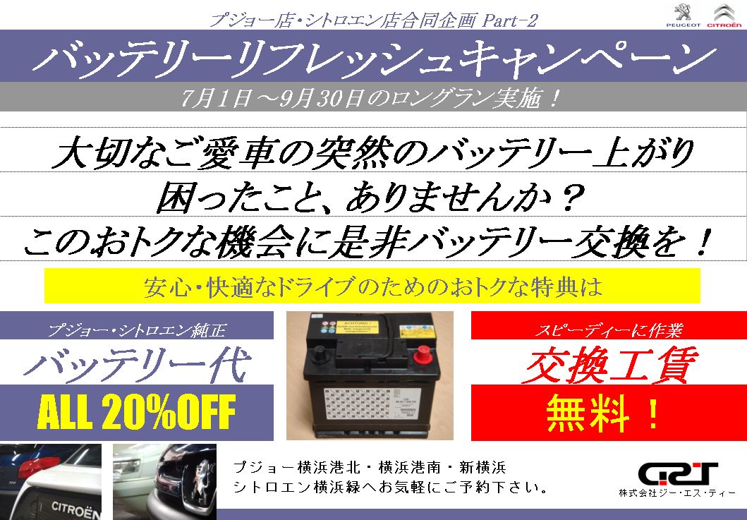 車の電池（バッテリー）